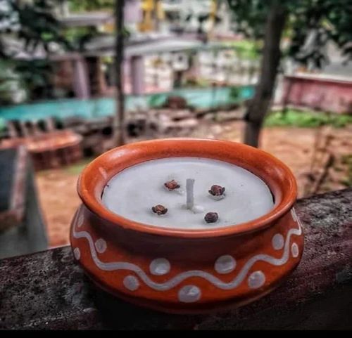 Paraffin Wax Matka Decorative Candle