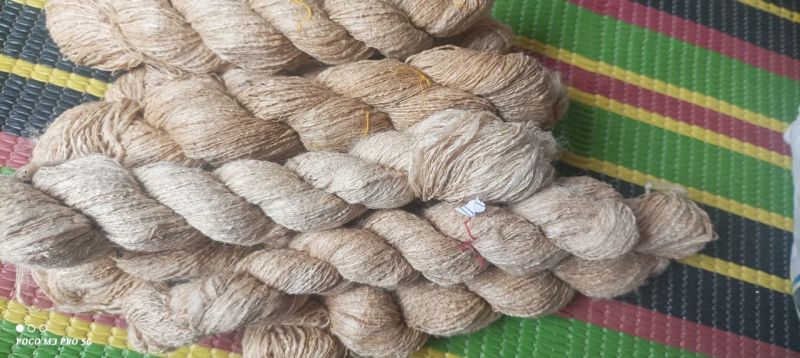 Plain Tussar Ghicha Silk Yarn