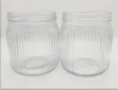 16 Oz Fluted Glass Jar
