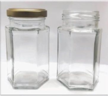 200 ML Hexa Glass Jar