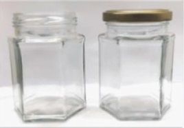 250 ML Hexa Glass Jar