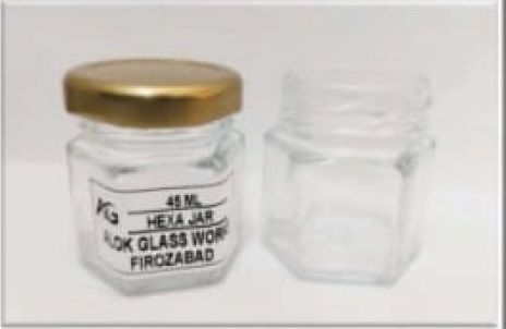 45 ML Hexa Glass Jar