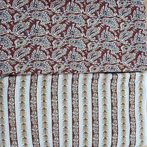 Unstitched Multicolor Cotton Printed Suit Material