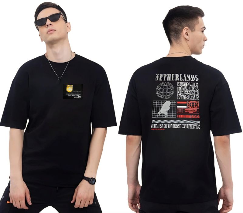 SUM012 Mens Cotton Down Shoulder T Shirt