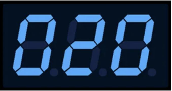 12x6 Inch Blue Token Number Display Board