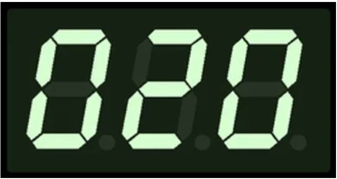 12x6 Inch Green Token Number Display Board