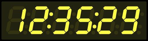 16x16 Inch Yellow Digital Clock