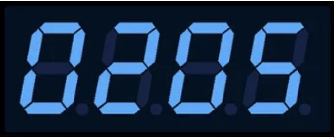 16x6 Inch Blue Token Number Display Board