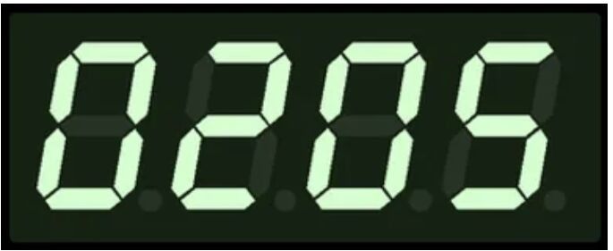 16x6 Inch Green Token Number Display Board