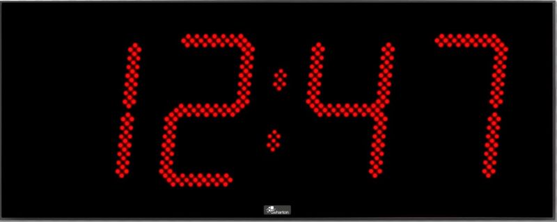 24x12 Inch Red Digital Clock