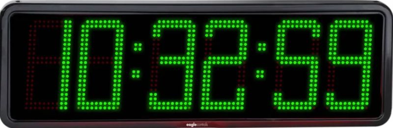 30x12 Inch Green Digital Clock