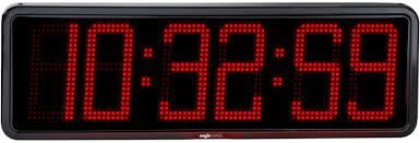 30x12 Inch Red Digital Clock
