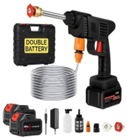 Double Battery Cordless Portable Pressure Washer Gun