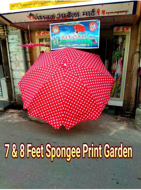 7 and 8 Feet Sponge Print Garden Umbrella