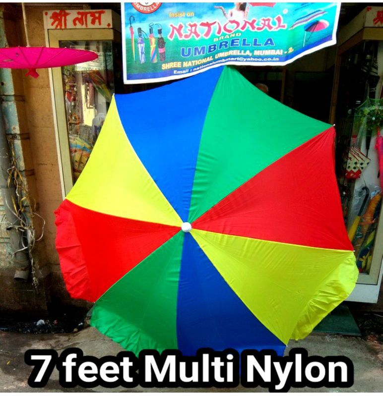 7 Feet Multi Nylon Garden Umbrella