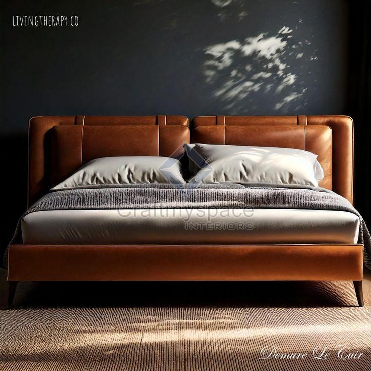 Genuine Italian Leather Bed