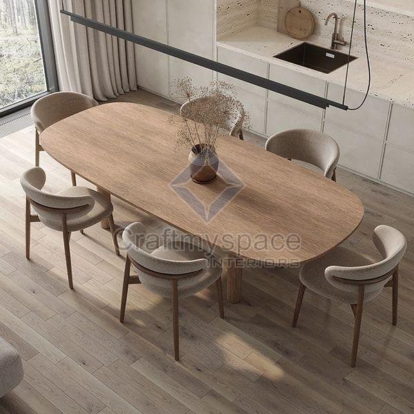 Wooden Top Dining Table Set