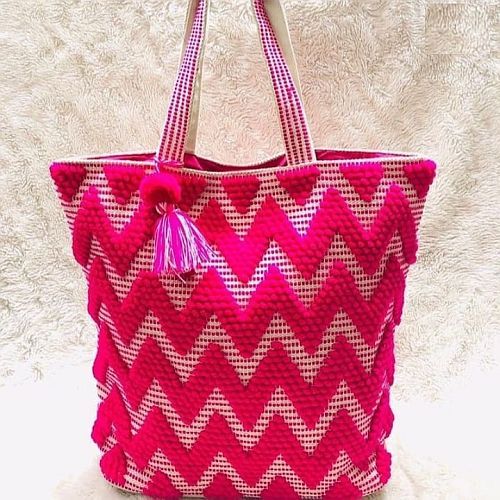 Designer Pink Cotton Tote Bag
