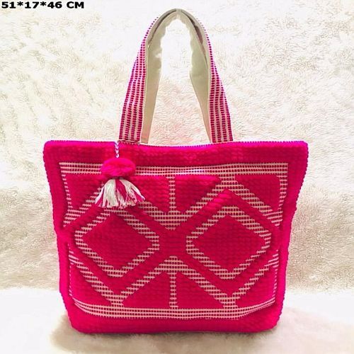 Designer Pink Soft Cotton Tote Bag
