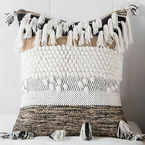 Multicolor Handmade Cotton Crochet Cushion Cover