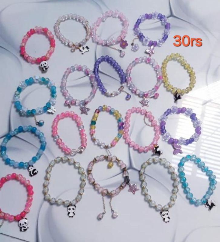 Ladies Jelly Beaded Charm Bracelet