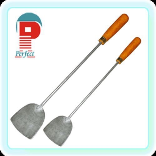 Silver Wooden Handle Iron Spatula