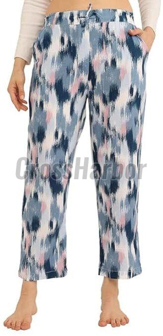Ladies Ikat Multicolor Ankle Length Trouser Pant