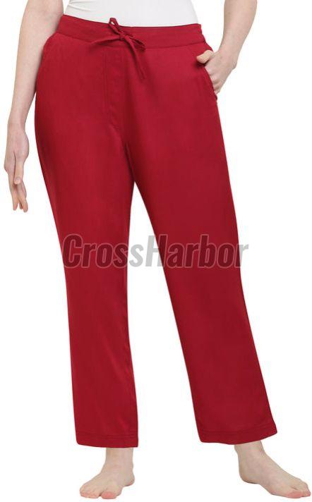 Ladies Maroon Ankle Length Trouser Pant