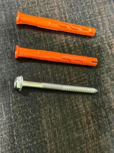 8x80mm Mild Steel Nylon Fixing Screw