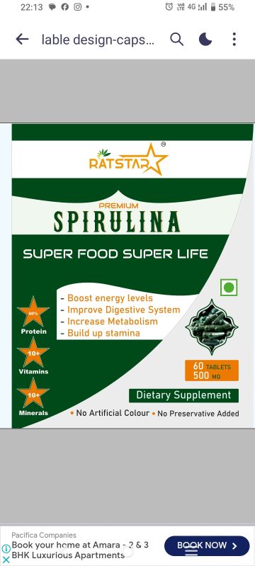 Pure Spirulina Capsules