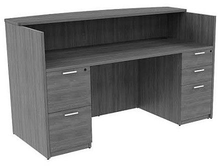 Rectangular Grey Office Reception Table