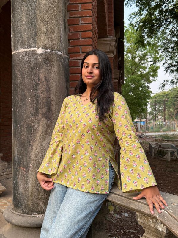 Bohemian Bell Sleeve Tie Top