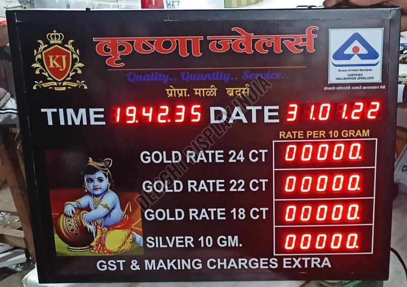 Jewellery Rate Display Board