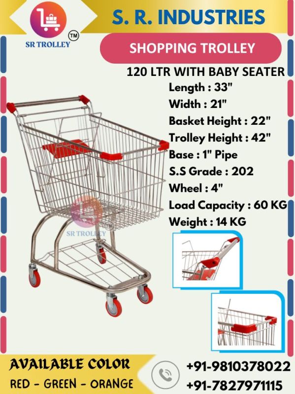 Stainless Steel Shopping Trolley