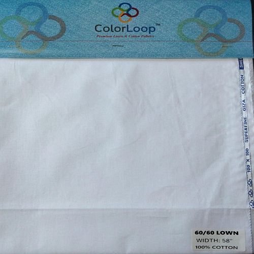60/60 Lawn White Cotton Fabric