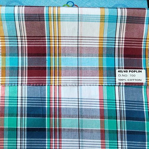 Checked Cotton Poplin Fabric