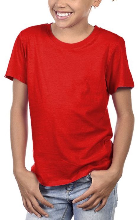 Kids Red Plain T-shirt