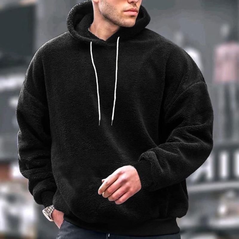Mens Plain Solid Color Hoodie
