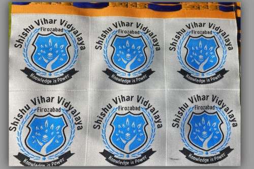White Cotton Personalized Woven Labels, For Garments, Packaging Type: Packet School Woven Label