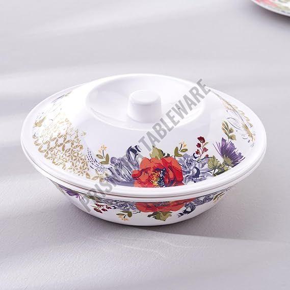 Round Serving Bowl with Lid 8.5 Inch