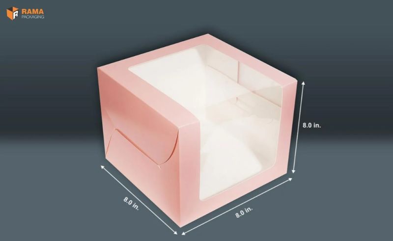 8x8x8 Tall Window Cake Box