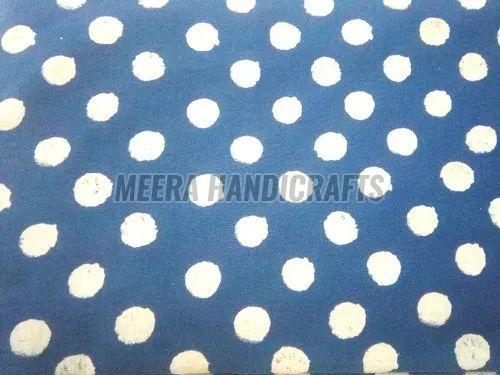 Cotton Lining Dot Block Printed Fabric
