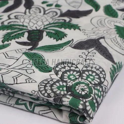 Cotton Sanganeri Block Printed Fabric