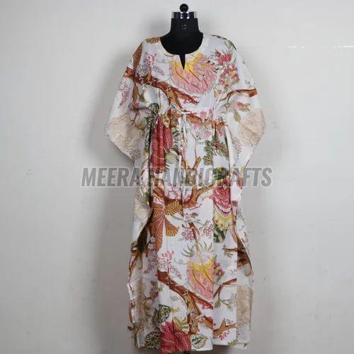 Ladies Digital Floral Printed Cotton Kaftan