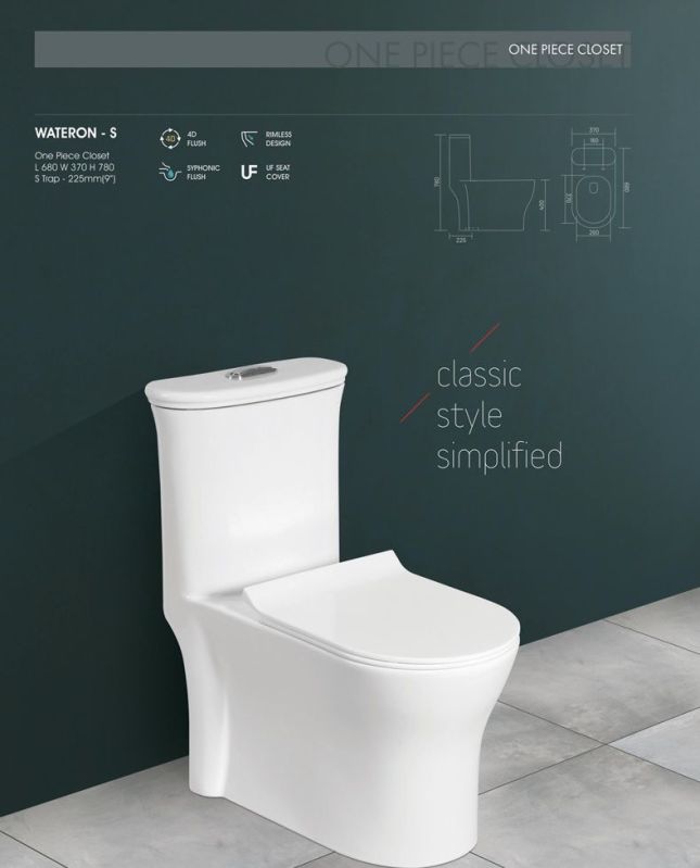 Ceramic Floor Mounted One Piece Closet