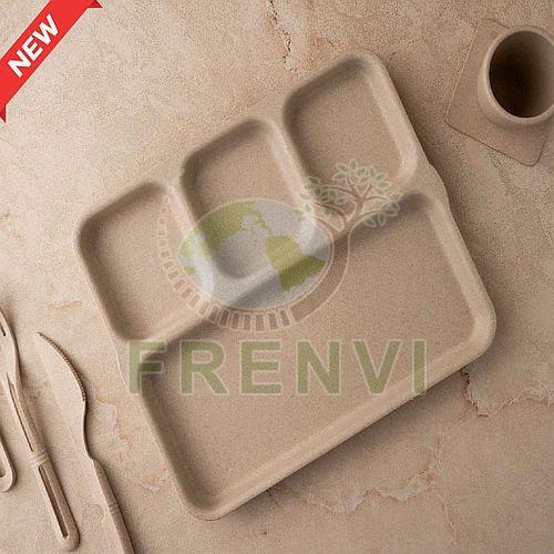 4 CP Rectangular Biodegradable Plate
