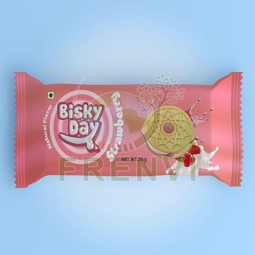 Bisky Day Strawberry Flavoured Cream Biscuits