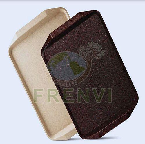 Rectangular Rice Husk Serving Tray