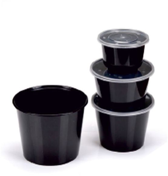 250ml Black Round Container