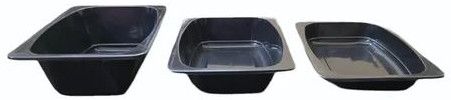 40mm Plastic Rectangular Black Pasta Tray